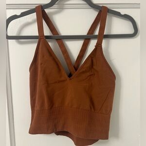 Free People Burnt Orange Sports Bra